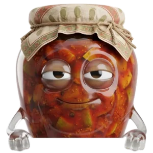 Achaar peeking out of the notch