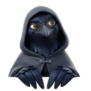 Corvin peeking out of the notch