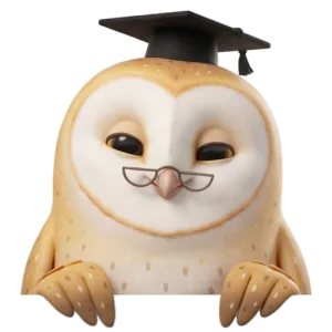 Professor Hoot peeking out of the notch
